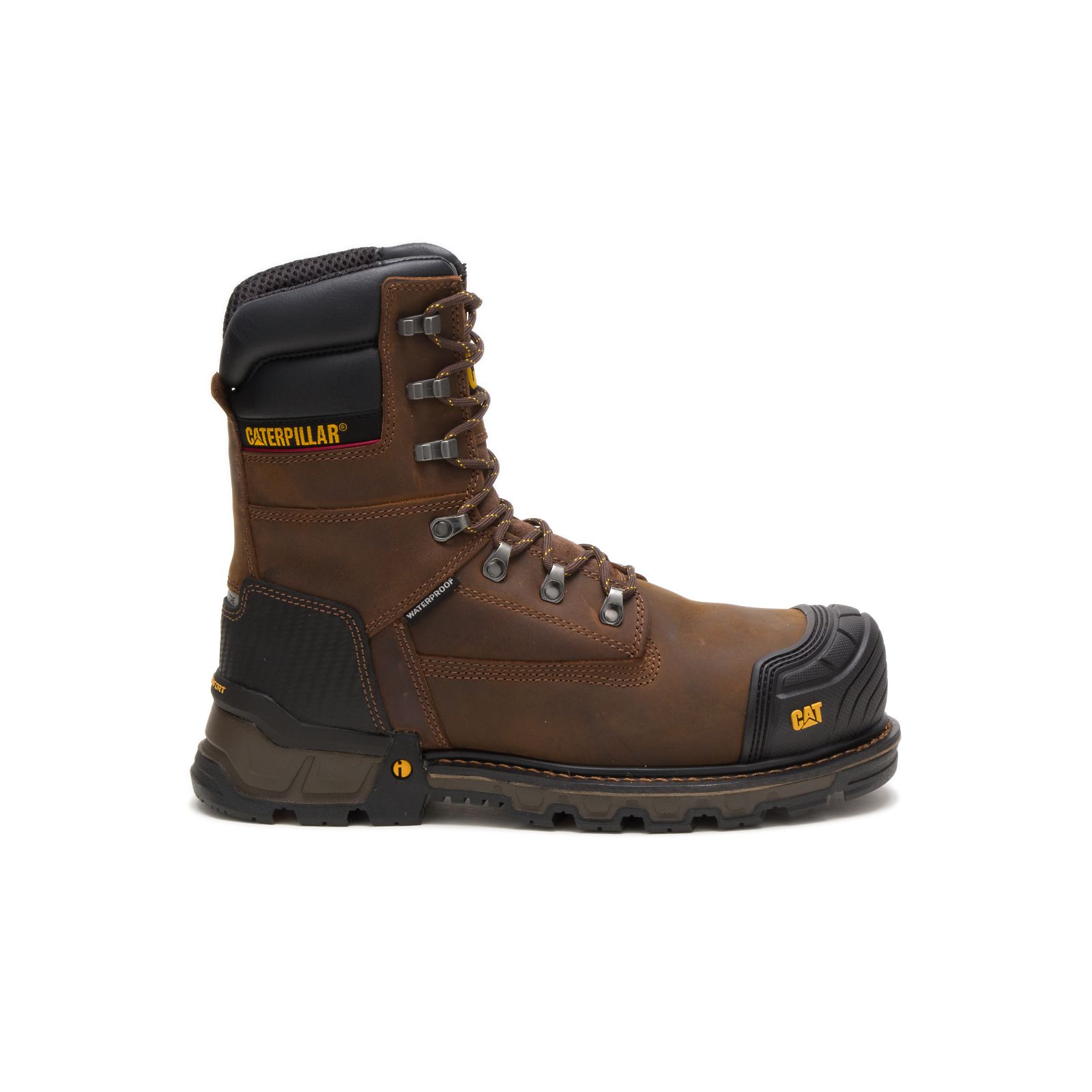 Caterpillar Work Boots Sharjah - Caterpillar Excavator Xl 8" Waterproof Thinsulate™ Composite Toe Mens - Dark Brown RGWCEB410